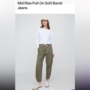 Gap Factory Women's Olive Green Barrel Pants